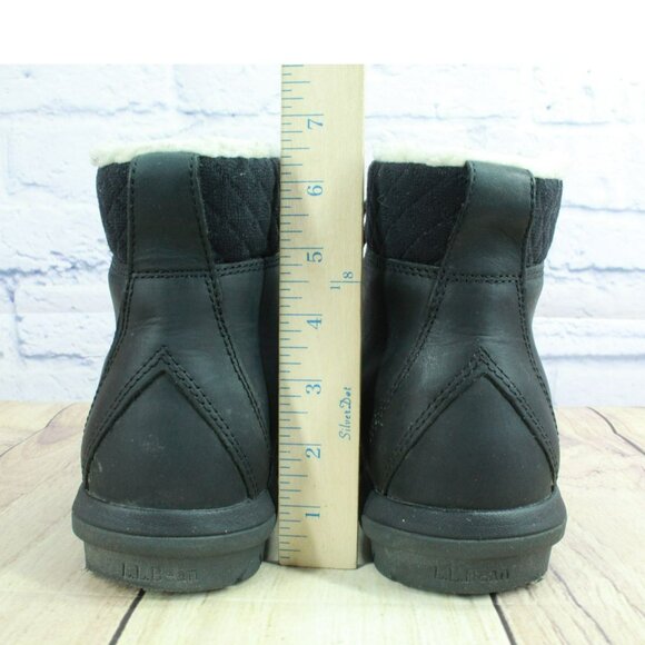LL Bean Storm Chaser 5 Black Leather Waterproof Insulated Duck Boots Size 8.5 M - Picture 6 of 10